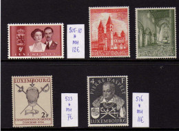 Luxembourg - (1953-54) - Echternacht - Marriage Princier - Pierre D'Aspelt - Escrime - Neufs* - MH - Unused Stamps