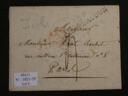 DO 5 FRANCE  LETTRE RR  1823  CHATEAUDUN A PARIS  + + AFF. INTERESSANT++ - 1801-1848: Precursors XIX