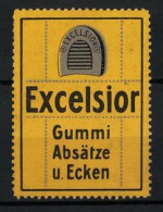 Reklamemarke Excelsior Gummi Absätze Und Ecken  - Erinnophilie