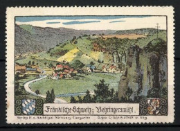 Reklamemarke Behringersmühl, Stadtpanorama Und Stadtwappen, Fränkische Schweiz  - Vignetten (Erinnophilie)