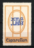 Reklamemarke TAG Cigarette, Ornamente  - Vignetten (Erinnophilie)