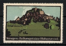 Reklamemarke Singen, Festungsruine Hohentwiel  - Erinnofilia
