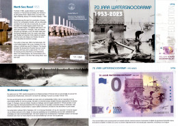 0-Euro PECD 2023-1 70 JAAR WATERSNOODRAMP - 1953-2023 First Issue Pack No. Nur Bis #250 ! - Essais Privés / Non-officiels