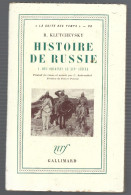 Livre  - Histoire De Russie - Des Origines Au XIVe Siecle  Par  B  Klutchevsky - Geschiedenis