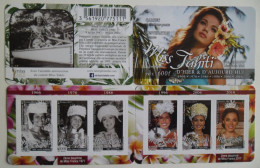 POLYNESIE -  50e Anniversaire Du Concours De Beauté Miss Tahiti - Blocs-feuillets