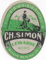 ETIQUETTE  DE  BIERE  NEUVE   BIERE SIMON LEWARDE NORD  SODA HOUBLON - Birra