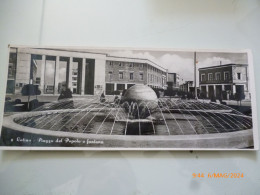 Cartolina Viaggiata Panoramica "LATINA Piazza Del Popolo E Fontana"  1964 - Latina