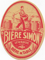 ETIQUETTE  DE  BIERE  NEUVE   BIERE SIMON LEWARDE NORD  BIERE DE TABLE - Bier