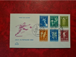 Lettre LUXEMBOURG 1968 FDC JEUX OLYMPIQUES - Sonstige & Ohne Zuordnung