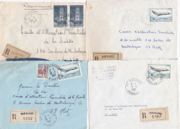 36985# LOT 22 LETTRES FRANCHISE PARTIELLE RECOMMANDE Obl GUENANGE MOSELLE 1967 1968 Pour METZ 57 - Storia Postale