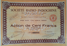 Société Radio-Indochine 1928 - Saigon - Andere & Zonder Classificatie