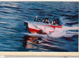 USSR Old Uncirculated Postcard - Motorboat On Black Sea - Sonstige & Ohne Zuordnung
