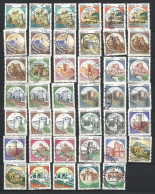 Italien, 41 Freimarken Burgen Und Schlösser, Gestempelt - Collections