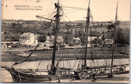22 PONTRIEUX - Le Port, Dechargement D'un Bateau  - Pontrieux