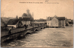 77 MORET - Crue De 1910, Le Loing En Aval Du Pont  - Moret Sur Loing