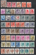 Italien, 55 Freimarken, Köpfe, Gestempelt - Collections