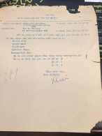 South Vietnam Letter-sent Mr Ngo Dinh Nhu -year-8/10/1953 No-so- 1 Pcs Paper Very Rare - Documents Historiques