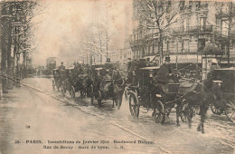 FRANCE - Paris -  Inondations De 1910 - Boulevard Diderot - Rue De Bercy - Gare De Lyon - Carte Postale Ancienne - De Overstroming Van 1910