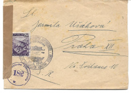 LETTRE 1946 AVEC CACHET DE CENSURE ET CACHET BRITISH MILITARY SEARCHLIGHT - Cartas & Documentos