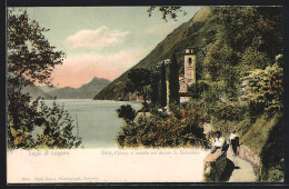 Cartolina Valsolda, Oria /Lago Di Lugano, Chiesa E Veduta Sul Monte S. Salvatore  - Sonstige & Ohne Zuordnung