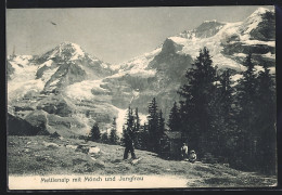 AK Trub, Mettlenalp Mit Mönch Und Jungfrau  - Trub