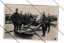 Photo Carte D'un Obusier Et De Ses Servants - Armée Belge - Militaire, Soldat- Artillerie  (B376) - Ausrüstung