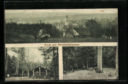 AK Reichartshausen / Sinsheim, Blockhütte Aschenhof, Carl Ludwigs-Eiche Und Gesamtansicht  - Sinsheim