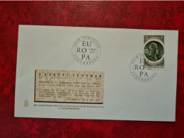 Lettre LUXEMBOURG  1971 FDC EUROPA 20° ANNIVERSAIRE INSTALLATION DE LA C.E.C.A. - Other & Unclassified