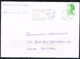 ORCH-L28 - FRANCE Flamme Illustrée Sur Lettre FLORALSACE 88 COLMAR - Oblitérations Mécaniques (flammes)