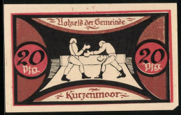 Notgeld Kurzenmoor, 20 Pfennig, Zwei Boxer  - Lokale Ausgaben