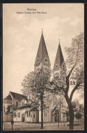 AK Weiden / Oberpfalz, Katholische Kirche Mit Pfarrhaus  - Weiden I. D. Oberpfalz