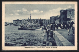 Cartolina Nettunia, Anzio, Ritorno Delle Barche Da Pesca  - Other & Unclassified