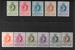 SWAZILAND 1938 - 1954 SET SG 28a/38a UNMOUNTED MINT/LIGHTLY MOUNTED MINT - Swaziland (...-1967)