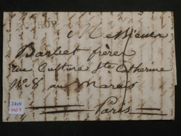 DO 5 FRANCE  LETTRE RR   1824 ROCROY    A PARIS  +  + AFF. INTERESSANT++ - 1801-1848: Precursors XIX