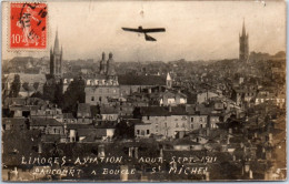 87 LIMOGES - CARTE PHOTO - Aviation 1911, Daucourt A Boucle Saint Michel - Limoges