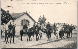 77 MELUN - Le 18e Dragons, Depart Pour Le Dressage. - Melun