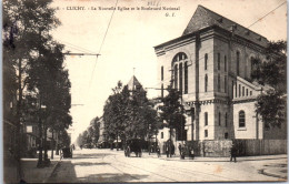 92 CLICHY - La Nouvelle Eglise  Et Le Boulevard National  - Clichy