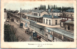 27 VERNON - La Gare Et La Rue De Montigny  - Vernon