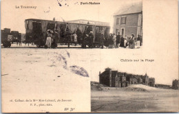 80 FORT MAHON - Le Tramway Et Les Chalets Sur La Plage  - Fort Mahon