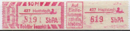 DDR Einschreibemarke Hettstedt SbPA Postfrisch, EM2B-2:427-1I(1) Zh (Mi 2C) - R-Zettel