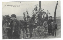 CPA BAR SUR AUBE, FETES DU CHAMPAGNE 1921, LE CHAR DE SAULCY, AUBE 10 - Bar-sur-Aube