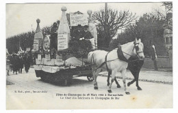 CPA BAR SUR AUBE, FETES DU CHAMPAGNE 1921, LE CHAR DES FABRICANTS DE CHAMPAGNE DE BAR, AUBE 10 - Bar-sur-Aube