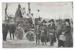 CPA MANIFESTATION DU 28 MARS 1921 ( FETES DU CHAMPAGNE ) A BAR SUR AUBE, CHAR DE SPOY ET FRAVAUX, AUBE 10 - Bar-sur-Aube