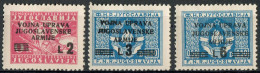 OCCUPAZIONE JUGOSLAVA / LITORALE SLOVENO FRANCOBOLLI JUGOSLAVIA 'VOJNA UPRAVA' L. 2 / L. 3 / L. 6 MNH SASSONE 67/70/72 - Yugoslavian Occ.: Slovenian Shore