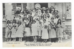 CPA BAR SUR AUBE, FETES DU CHAMPAGNE 1921, GROUPE DES REINES DES DIFFERENTES COMMUNES, AUBE 10 - Bar-sur-Aube