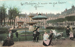 FRANCE - Paris - Square De La Place Des Vosges - Animé - Carte Postale Ancienne - Plazas