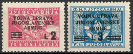 OCCUPAZIONE JUGOSLAVA / LITORALE SLOVENO FRANCOBOLLI JUGOSLAVIA 'VOJNA UPRAVA' L. 2 / L. 3 - MNH SASSONE 67/70 - Joegoslavische Bez.: Slovenische Kusten