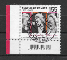 BRD/Bund 2019 Annemarie Renger Mi.Nr. 3499 Ecke Gestempelt - Used Stamps