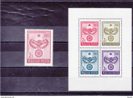 HONGRIE 1965 Année De La Coopération Internationale  Yvert 1743 + BF 54, Michel 2136 + Bl 48 NEUF** MNH - Unused Stamps