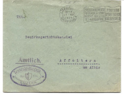 LETTRE 1926 AVEC CACHET DE FRANCHISE ZENTRALGEFÄNGNIS LUZERN - Storia Postale